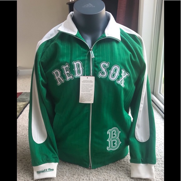 Mitchell & Ness Boston Red Sox Green Jacket Rare M - Picture 1 of 16